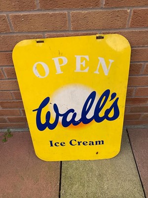 Lot 196 - WALLS ICE CREAM DOUBLE SIDED SIGN