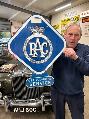 Lot 59 - RAC DOUBLE SIDED ENAMEL SIGN