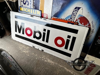 Lot 79 - LARGE MOBILOIL ENAMEL SIGN