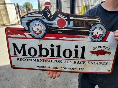 Lot 246 - MOBILOIL RACE CAR SIGN