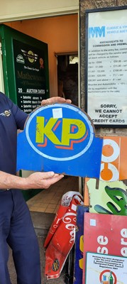 Lot 9 - KP ENAMEL DOUBLE SIDED SIGN