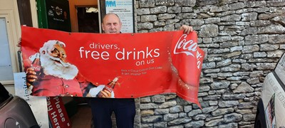Lot 19 - COCA-COLA FATHER CHRISTMAS  BANNER