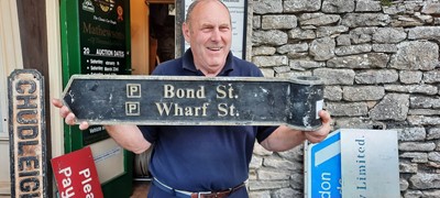 Lot 161 - BOND STREET AND WHARF STREET PEDESTRIAN  SIGN