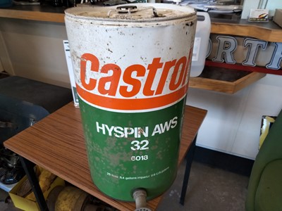 Lot 255 - CASTROL DRUM WITH TAP