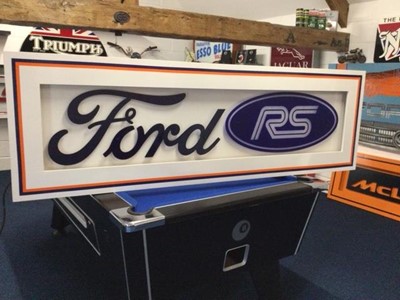 Lot 179 - LARGE ILLUMINATED FORD RS SIGN