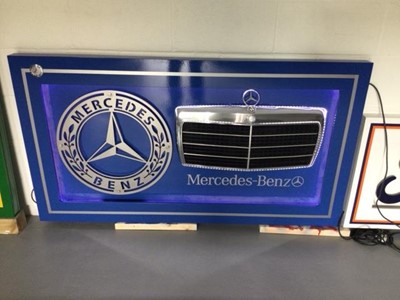 Lot 183 - LARGE ILLUMINATED MERCEDES SIGN