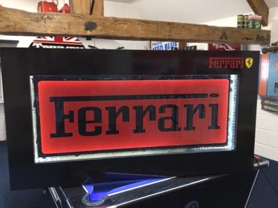 Lot 187 - LARGE ILLUMINATED FERRARI SIGN