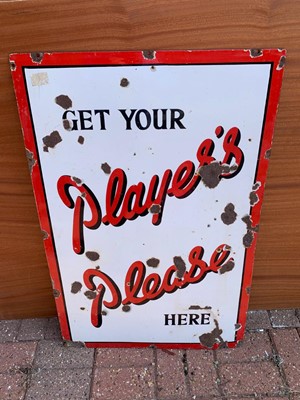 Lot 363 - PLAYERS PLEASE ENAMEL SIGN