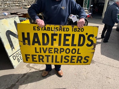 Lot 266 - HADFIELD ENAMEL SIGN