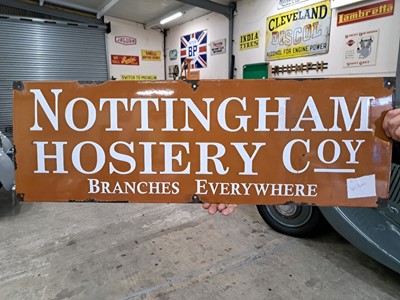 Lot 3 - NOTTINGHAM HOSIERY CO SIGN