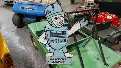 Lot 15 - LAMBRETTA PARTS & SALES SIGN