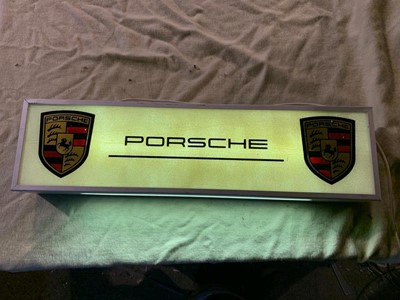 Lot 21 - LARGE LIGHT UP PORSCHE SIGN