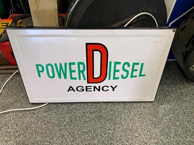 Lot 61 - ENAMEL POWER DIESEL AGENCY SIGN