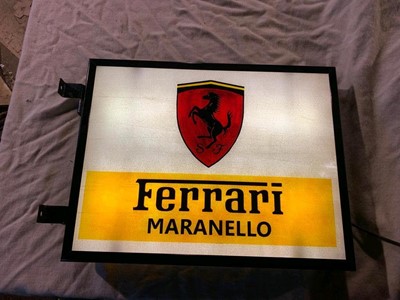 Lot 121 - DOUBLE SIDED LIGHT UP FERRARI SIGN