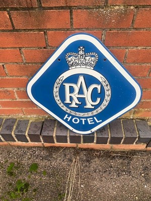 Lot 141 - RAC DOUBLE SIDED ENAMEL SIGN