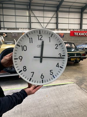 Lot 195 - GENT ROUND FACTORY CLOCK
