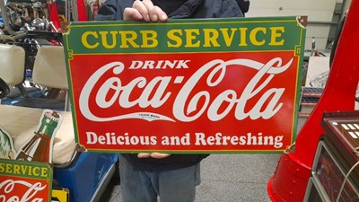 Lot 283 - LARGE COCA COLA CURB SERVICE SIGN