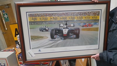 Lot 211 - SIGNED DAVID COULTHARD FRAMED PRINT