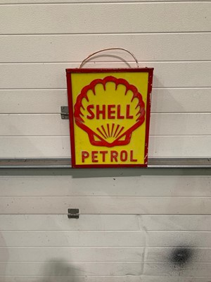 Lot 213 - LIGHT UP SHELL PETROL SIGN