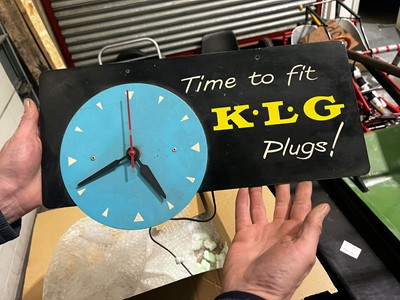 Lot 299 - K.L.G PLUGS CLOCK