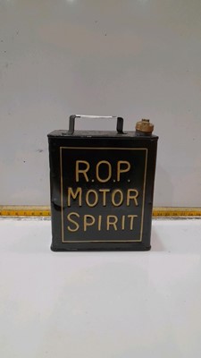 Lot 17 - ROP 2 GALLON PETROL CAN - BLACK WITH GOLD LETTERS