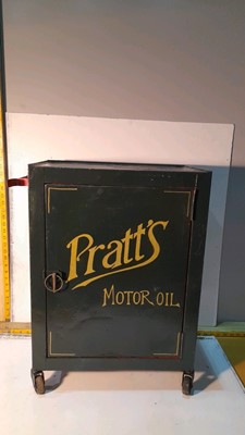 Lot 235 - PRATTS MOTO OIL GREEN METAL TOOL CABINET