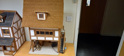 Lot 41 - TUDOR STYLE WATER WHEEL DOLLSHOUSE