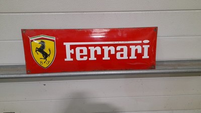 Lot 161 - FERRARI ENAMEL SIGN