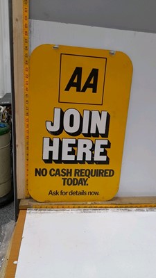 Lot 65 - AA JOIN HERE DOUBLE SIDED SIGN