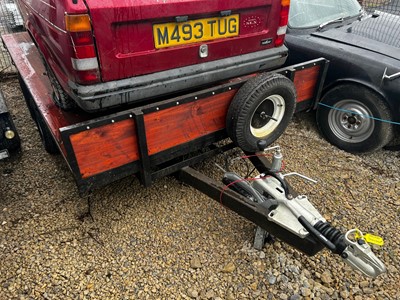 Lot 282 - 10 FT x 6 FT TWIN WHEEL FLAT BED TRAILER