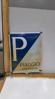 Lot 49 - PIAGGIO METAL SINGLE SIDED  SIGN