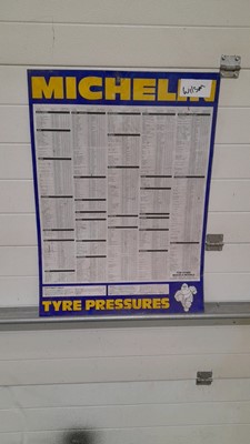 Lot 117 - MICHELIN TYRE PRESSURE CHART