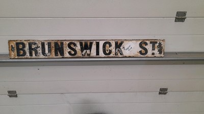 Lot 207 - BRUNSWICK STREET CAST IRON SIGN