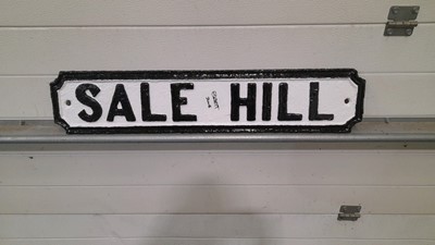 Lot 211 - SALE HILL CAST IRON SIGN