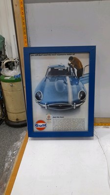 Lot 239 - BLUE SINGLE SIDED LIGHT BOX, GULF, GULFPRIDE MOTOR OIL