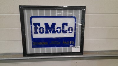 Lot 267 - FRAMED FOMOCO GENUINE FORD PARTS SIGN