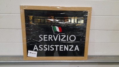 Lot 271 - FRAMED LAMBRETTA SIGN