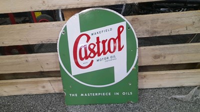 Lot 30 - SMALL WAKEFIELD  CASTROLMOTOR OIL  SIGN
