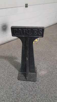 Lot 45 - RAILWAY CAST CABLE MARKER AND SHELL ENAMEL SIGN