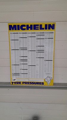 Lot 50 - MICHELIN TYRE PRESSURE TIN SIGN