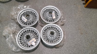 Lot 56 - SET OF BRAND NEW WIRE WHEELS  FIT ALVIS,JAGUAR,JENSON,DAIMLER